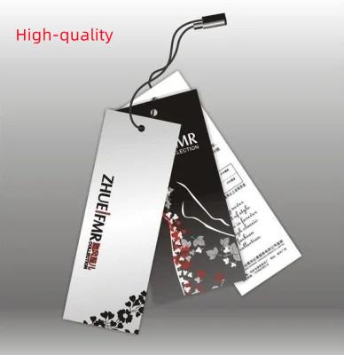 China Sustainable PVC Jeans Paper Hang Tags , Customized Transparent Clothing Paper Tag PVC Hang Tag for sale