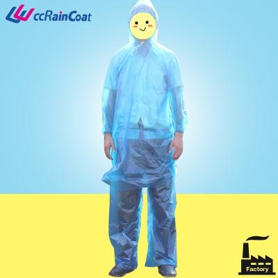 China Clear plastic rain suit rain suit/clear plastic body suit/clear plastic suit for sale