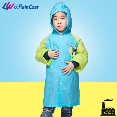 China With Sleeves And Buttons Design Animal Kids PVC Rubber Rain Coat for sale