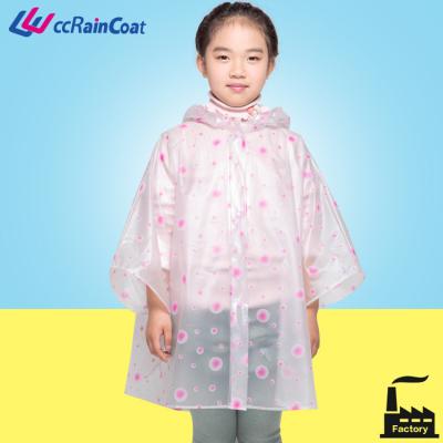 China Rain Poncho Kids Design Pattern Rain Knitting Sewing Poncho for sale