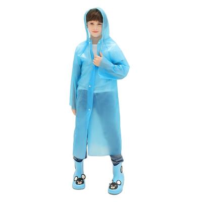 China Soft Kids Fashion Long PEVA Cheap Disposable Raincoat Children Outdoor Game Waterprooff Emergency Raincoat OEM for sale