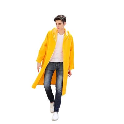 China PVC Adult Long Raincoats Yellow Rubber Raincoat Long Raincoat With Hood Custom Raincoat for sale