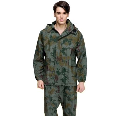 China Hot Sale Army Raincoat PVC/Polyester Bachelor Uniform Military Camouflage for sale