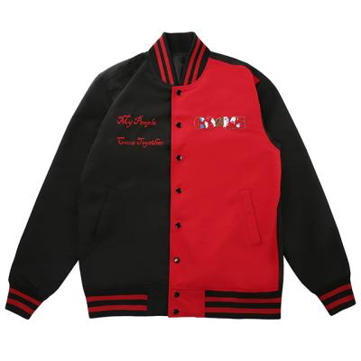 China Embroidery Breathable Custom Logo Men Baseball Bomber Varsity Jacket for sale