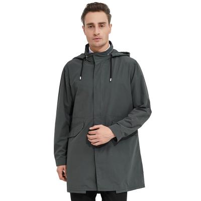 China Anti-Wrinkle Men's Waterproof Anorak Slim Trench Coat for sale