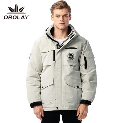 China Orolay Breathable Men's Warm Parka Down Ski Jacket Anorak Winter Coat With Detachable Hood for sale