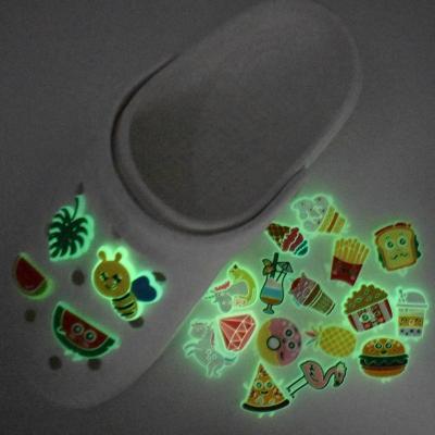 China Clog Chinese Factory Wholesale Glow In The Dark Clog Shoe Charms Luminous Light Up Shoe Accessories for sale