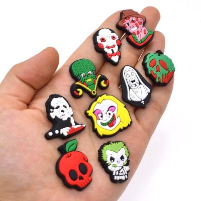 China Shoe charms 2021 Halloween skull shoes charms PVC shoe accessories buckle decoration for women and men for sale