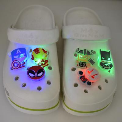 China HOT LED Sandal Slipper Clogs Ornaments Charms Fashion Running Wholesale Glow Shoe Light Shiny Accessories for sale