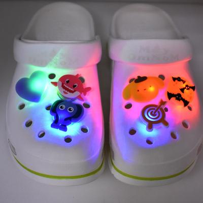 China Light Up Hot Selling Shiny Luminous Bling Bling gibz Lighting Party Decorations Shoe Charms For Clogs for sale