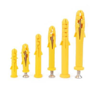 China Iron and stainless steel manufacturer direct selling expansion anchor bolt doomsayer plastic yellow expansion pipe M6-M12 small for sale