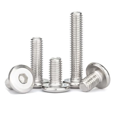 China M3m4m5m6m8 Hex Socket Flat Screws Furniture Accessories Stainless Steel Hex Socket 304 Stainless Steel Round Head Bevel Bevel Bolt for sale