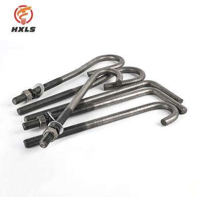 China Building Construction Metal OEM Hot Dip Galvanized Base Concrete J Type Anchor Bolts Anchor Bolts for sale