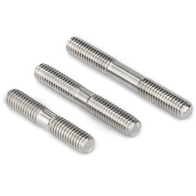 China Manufacturer Wholesale 304 Stainless Steel General Industry Stud Bolt Two Head Tooth Extended Stud Screw m3m4m5m6m8m10m16m20 for sale