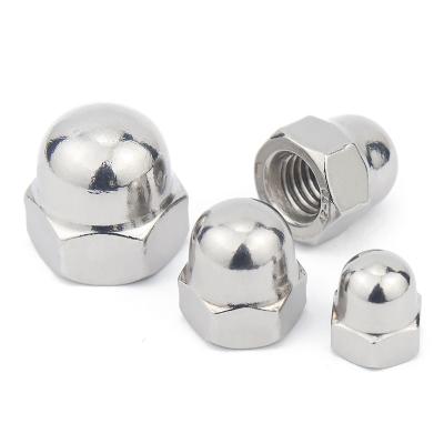 China Heavy industry 304 stainless steel cap nut ball cap main screw cap m3m4m5m6m8m10m20 for sale