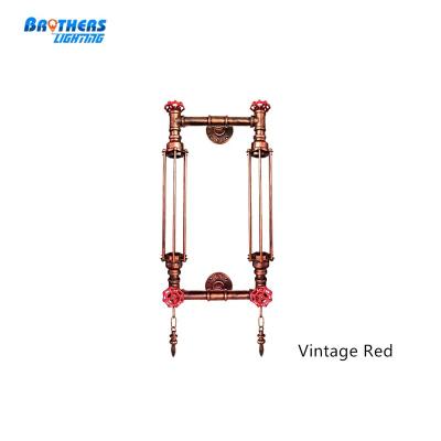 China Vintage Style Retro Traditional Water Pipe / Wall Cage Industrial Wall Lamp Sconce for sale