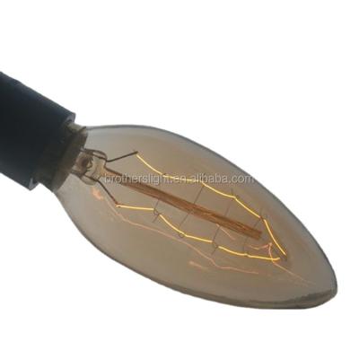 China Brass E12 C35 220v/110v Retro/Incandescent Filament Bulb Vintage Decoration for sale