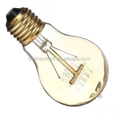 China Antique Brass Edison Light Bulb Promotion Vintage Edison Light Bulb Carbon Filament Edison Bulb ST64 ST58 T45 A19 G80 G95 G125 for sale