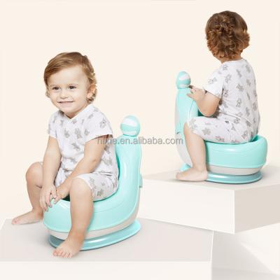 China Cute Sea Lion Design PP Baby Potty Toilet Portable Kids Potty With Effective Splash Guard for sale