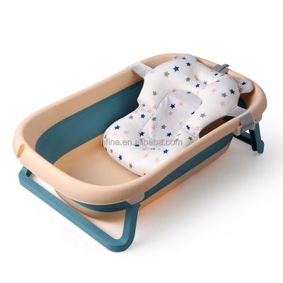 China Eco-freindly Amazon Baby Products Hot Selling Plastic Baby Bath Tub with Net Foldable Baby Bathtub for sale