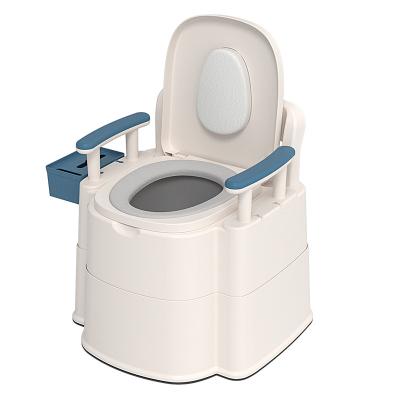 China Modern portable toilet with detachable inner bucket and removable toilet paper holder toilet for sale