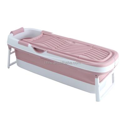 China Stocked Large Size Luxury Folding Bathtub for Adults, Portable Indoor Bathtub with LID and Massage Roller for sale