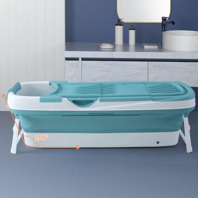 China 2022 Hot Selling Foldable Freestanding Plastic Stocked For Adult 158CM Portable Bathtub Soaking Tub for sale