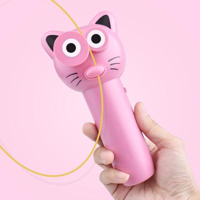 China Eco-Friendly Materials Wholesale New Decompression Strange Cat Zipstring Toys Electric Booster Zipper String Rope Launcher Toy for sale