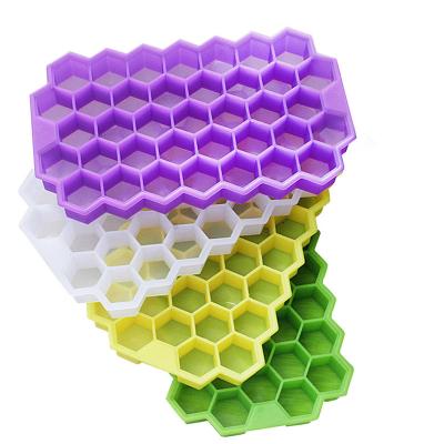 China Viable Silicone Honeycomb Modeling Ice Cream Mold Popsicle Cake Chocolate Mold Ice Cream Tray Honey Ice Cream Mold for sale