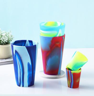 China HuaMJ Amazone Mixcolor Hot Wholesale Popular Colorful Multifunctional Viable Food Grade Silicone Wine Cup for sale