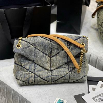 China Waterproof 2023 New Cowboy Women Shoulder Bags Top Quality Chain Crossbody Bags Ladies Luxury Designer  Vintage denim Women Handbags for sale