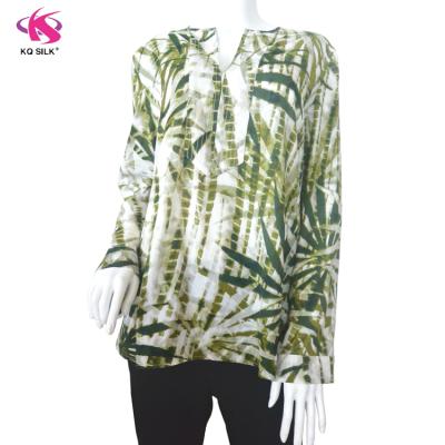 China 2017 GGT Fashion Dashiki Polyester Anti-pilling. Women's Full Length Blouse Women's Loungewear Long Sleeve Bamboo Printed Blouse Women's Shirt Blouse for sale