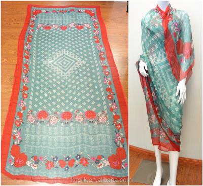 China Zhejiang crepe printed 100% silk crepe chiffon georgette fabric / Indian chiffon silk fabrics for sale