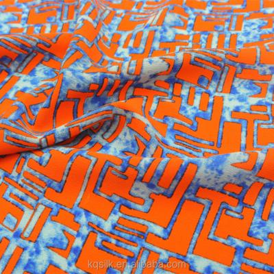 China Plain Colored Printed Silk Crepe De Chine , Silk Fabric Manufacturer CDC Silk for sale