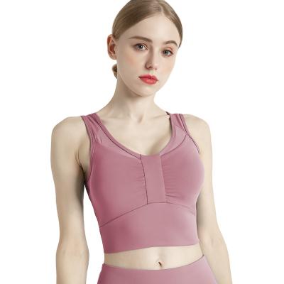 China Breathable High Quality Running Comfortable Sports Gym Fitness Yoga Bra Top Women Vest Top for sale