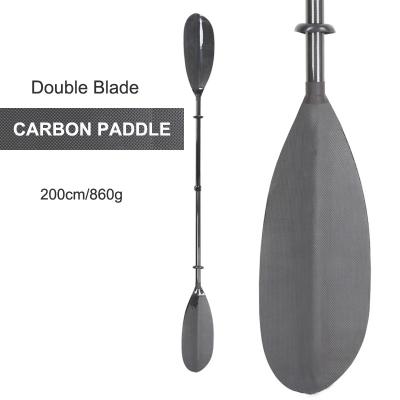 China Women Waterplay Surfing 200cm Black Color CARBON Paddle Shaft Blade For Kayak Canoe Stand Up Paddle Board Section for sale