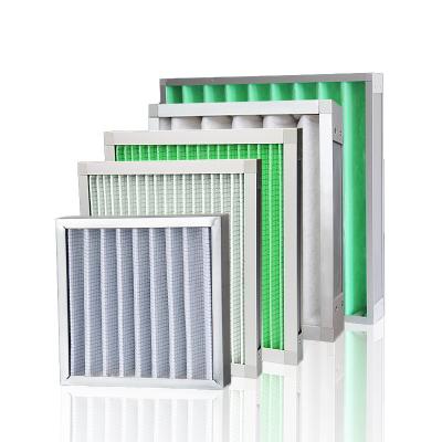 China Villa Industrial G3 G4 Dust Panel Paper Frame Cardboard Pre Filter Pleated Air Filter for Air Conditioning System paper pleated filter for sale