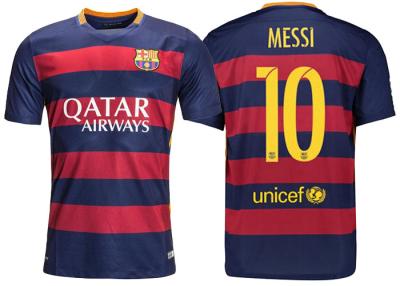 Κίνα Σπίτι Messi Neymar Suarez Jerseys Ταϊλάνδη ποδοσφαίρου των ατόμων έκδοσης φορέων της Βαρκελώνης προς πώληση