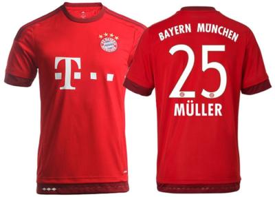 China FC Bayern München Mens Soccer Jerseys Top Thai Football Uniform Home Red Shirts for sale