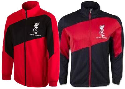 China Football Tranning Suit Soccer Jacket Black And Red Men Jacket Liverpool for sale