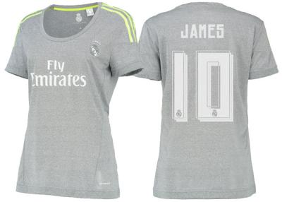 China Real Madrid Away Shirt 15 / 16 Womens Soccer Jerseys 10 printing Grey for sale