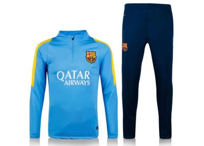 China 2016 Soccer Tracksuit Barcelona Blue Training Suit With BEKO Print Dry Fit Thai for sale