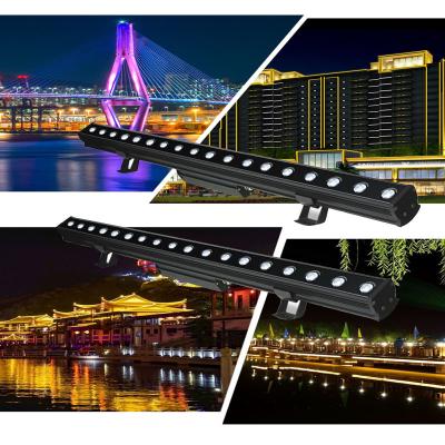 China High Quality Lamp Beads Hunting Ip65 Architectural Waterproof 18w Bar Led Wall Washer Light for sale