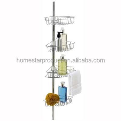 China Eco - Friendly Bathroom Tension Pole Corner Shower Trolley for sale