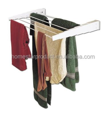 China Telescopic Plastic Wall-Mount Telescoping Indoor Clothes Drying Rack for sale