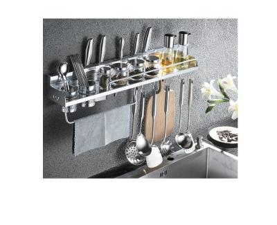 China Sustainable Kitchen Shelf Wall Mounted Stainless Steel Kitchen Rack for sale