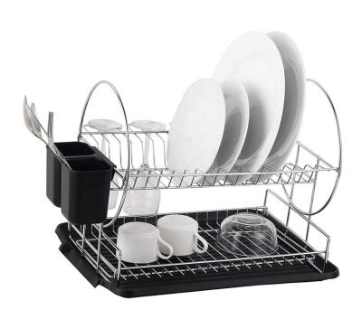 China Homestar 3 tier sustainable dish rack with tray in chromeplate finish for sale