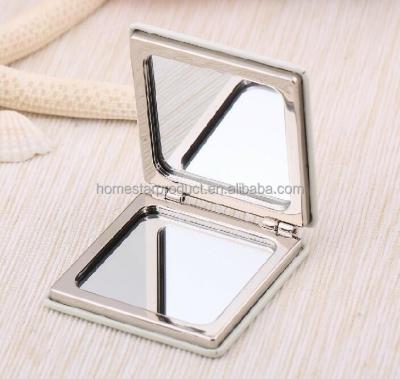 China Promotional Foldable Mirror Table Mirror /business gift / Souvenir Gift PU Leather Compact Cosmetic Mirror Desktop Makeup Unique Foldable Mirror for sale