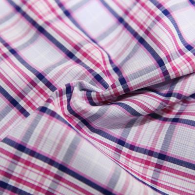 China Breathable Dyed Cotton 100 Yarn Check Shirt Plaid Fabric For School Uniforms for sale