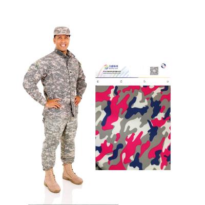 China Saudi Arabia TC Anti-Static Green Tree Print Ribstop Camouflage Anti-Static Philippine Camouflage Fabric for sale